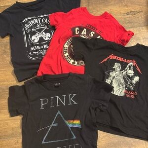 3t Pink Floyd, Metallica ,Johnny cash T-shirt bundle